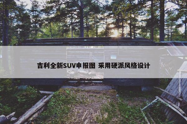 吉利全新SUV申报图 采用硬派风格设计