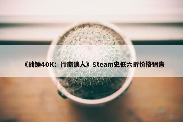 《战锤40K：行商浪人》Steam史低六折价格销售