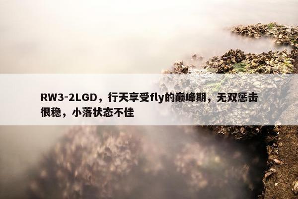 RW3-2LGD，行天享受fly的巅峰期，无双惩击很稳，小落状态不佳