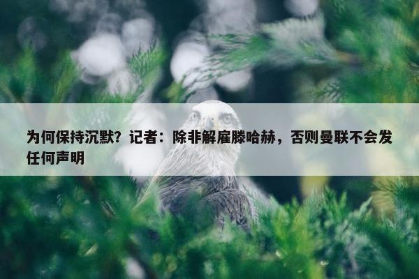 为何保持沉默？记者：除非解雇滕哈赫，否则曼联不会发任何声明