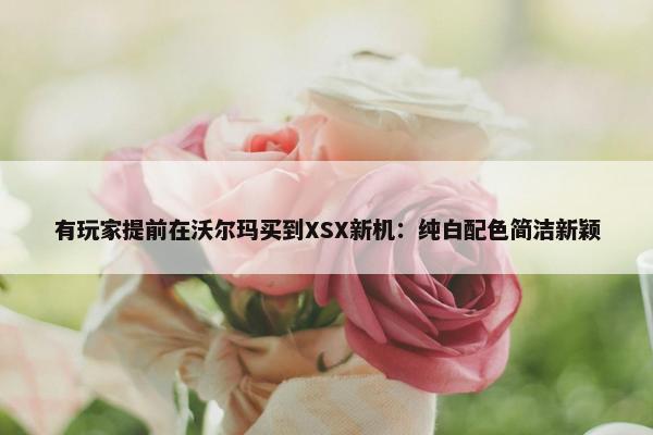 有玩家提前在沃尔玛买到XSX新机：纯白配色简洁新颖