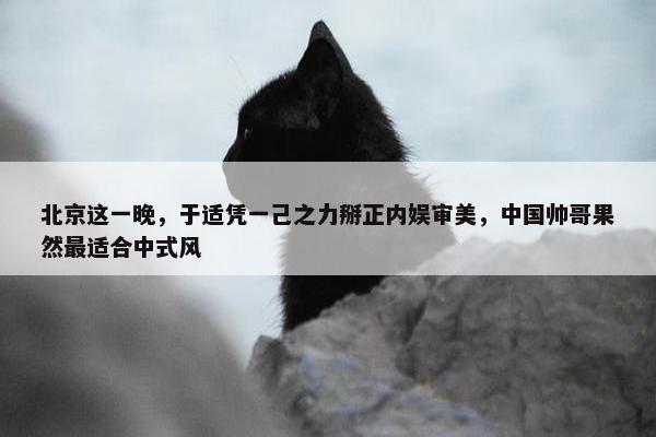 北京这一晚，于适凭一己之力掰正内娱审美，中国帅哥果然最适合中式风