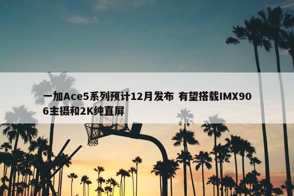 一加Ace5系列预计12月发布 有望搭载IMX906主摄和2K纯直屏