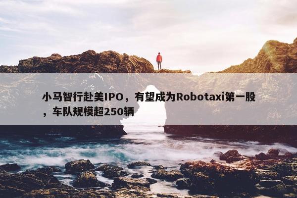 小马智行赴美IPO，有望成为Robotaxi第一股，车队规模超250辆