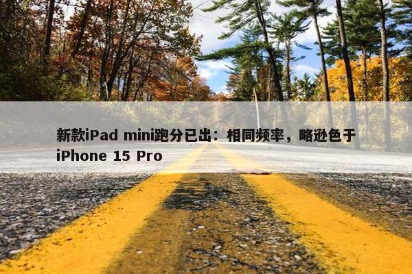 新款iPad mini跑分已出：相同频率，略逊色于iPhone 15 Pro